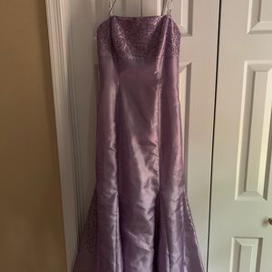 Morgan & Co. pastel lilac prom gown